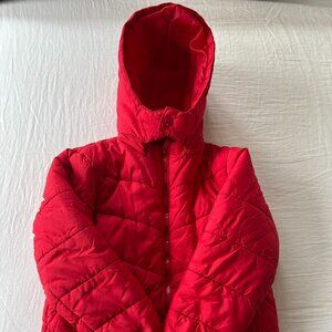 LOSAN Kids Hooded Puffer Coat – Red Quilted – Size 6 (116 cm)